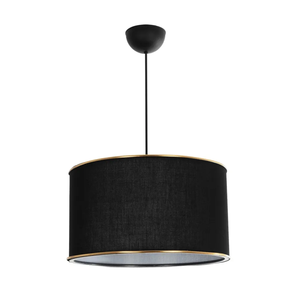 GLOBOSTAR® LOFTY 204-0092 Μοντέρνο Κρεμαστό Φωτιστικό Οροφής με Ντουί 1 x E27 AC 220-240V IP20 - Μαύρο - Μ37 x Π37 x Υ21cm