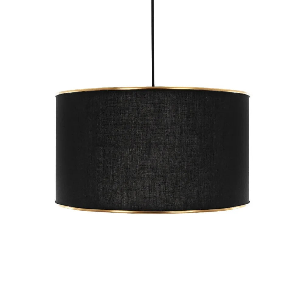 GLOBOSTAR® LOFTY 204-0092 Μοντέρνο Κρεμαστό Φωτιστικό Οροφής με Ντουί 1 x E27 AC 220-240V IP20 - Μαύρο - Μ37 x Π37 x Υ21cm