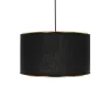 GLOBOSTAR® LOFTY 204-0092 Μοντέρνο Κρεμαστό Φωτιστικό Οροφής με Ντουί 1 x E27 AC 220-240V IP20 - Μαύρο - Μ37 x Π37 x Υ21cm