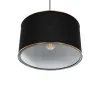 GLOBOSTAR® LOFTY 204-0092 Μοντέρνο Κρεμαστό Φωτιστικό Οροφής με Ντουί 1 x E27 AC 220-240V IP20 - Μαύρο - Μ37 x Π37 x Υ21cm