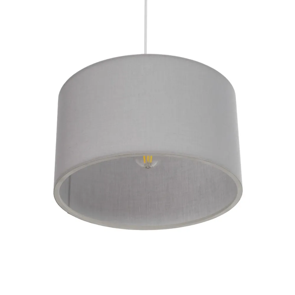 GLOBOSTAR® LOFTY 204-0093 Μοντέρνο Κρεμαστό Φωτιστικό Οροφής με Ντουί 1 x E27 AC 220-240V IP20 - Γκρι - Μ37 x Π37 x Υ21cm