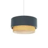 GLOBOSTAR® BIGGIE 204-0094 Μοντέρνο Κρεμαστό Φωτιστικό Οροφής με Ντουί 1 x E27 AC 220-240V IP20 - Μπλε & Μπεζ - Μ30 x Π30 x Υ17cm