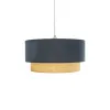 GLOBOSTAR® BIGGIE 204-0094 Μοντέρνο Κρεμαστό Φωτιστικό Οροφής με Ντουί 1 x E27 AC 220-240V IP20 - Μπλε & Μπεζ - Μ30 x Π30 x Υ17cm