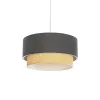 GLOBOSTAR® BIGGIE 204-0095 Μοντέρνο Κρεμαστό Φωτιστικό Οροφής με Ντουί 1 x E27 AC 220-240V IP20 - Γκρι & Μπεζ - Μ30 x Π30 x Υ17cm