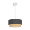 GLOBOSTAR® BIGGIE 204-0095 Μοντέρνο Κρεμαστό Φωτιστικό Οροφής με Ντουί 1 x E27 AC 220-240V IP20 - Γκρι & Μπεζ - Μ30 x Π30 x Υ17cm