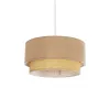 GLOBOSTAR® BIGGIE 204-0096 Μοντέρνο Κρεμαστό Φωτιστικό Οροφής με Ντουί 1 x E27 AC 220-240V IP20 - Μπεζ - Μ30 x Π30 x Υ17cm