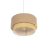 GLOBOSTAR® BIGGIE 204-0096 Μοντέρνο Κρεμαστό Φωτιστικό Οροφής με Ντουί 1 x E27 AC 220-240V IP20 - Μπεζ - Μ30 x Π30 x Υ17cm