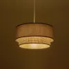 GLOBOSTAR® BIGGIE 204-0097 Μοντέρνο Κρεμαστό Φωτιστικό Οροφής με Ντουί 1 x E27 AC 220-240V IP20 - Λαδί & Μπεζ - Μ30 x Π30 x Υ17cm