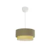 GLOBOSTAR® BIGGIE 204-0097 Μοντέρνο Κρεμαστό Φωτιστικό Οροφής με Ντουί 1 x E27 AC 220-240V IP20 - Λαδί & Μπεζ - Μ30 x Π30 x Υ17cm