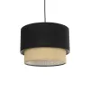 GLOBOSTAR® BIGGIE 204-0098 Μοντέρνο Κρεμαστό Φωτιστικό Οροφής με Ντουί 1 x E27 AC 220-240V IP20 - Μαύρο & Μπεζ - Μ30 x Π30 x Υ23,5cm