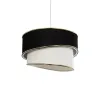 GLOBOSTAR® CYCLOP 204-0103 Μοντέρνο Κρεμαστό Φωτιστικό Οροφής με Ντουί 1 x E27 AC 220-240V IP20 - Μαύρο & Λευκό - Μ31 x Π31 x Υ21cm