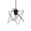 GLOBOSTAR® PATRICK 204-0109 Μοντέρνο Κρεμαστό Φωτιστικό Οροφής με Ντουί 1 x E27 AC 220-240V IP20 - Μαύρο - Μ14 x Π14 x Υ16cm