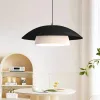 GLOBOSTAR® AURA 204-0117 Μοντέρνο Κρεμαστό Φωτιστικό Οροφής με Ντουί 1 x E27 AC 220-240V IP20 - Μαύρο & Λευκό - Μ37 x Π37 x Υ14,5cm