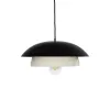 GLOBOSTAR® AURA 204-0117 Μοντέρνο Κρεμαστό Φωτιστικό Οροφής με Ντουί 1 x E27 AC 220-240V IP20 - Μαύρο & Λευκό - Μ37 x Π37 x Υ14,5cm