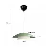 GLOBOSTAR® AURA 204-0119 Μοντέρνο Κρεμαστό Φωτιστικό Οροφής με Ντουί 1 x E27 AC 220-240V IP20 - Πράσινο & Λευκό - Μ31 x Π31 x Υ27cm