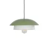GLOBOSTAR® AURA 204-0119 Μοντέρνο Κρεμαστό Φωτιστικό Οροφής με Ντουί 1 x E27 AC 220-240V IP20 - Πράσινο & Λευκό - Μ31 x Π31 x Υ27cm