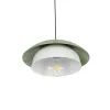 GLOBOSTAR® AURA 204-0119 Μοντέρνο Κρεμαστό Φωτιστικό Οροφής με Ντουί 1 x E27 AC 220-240V IP20 - Πράσινο & Λευκό - Μ31 x Π31 x Υ27cm
