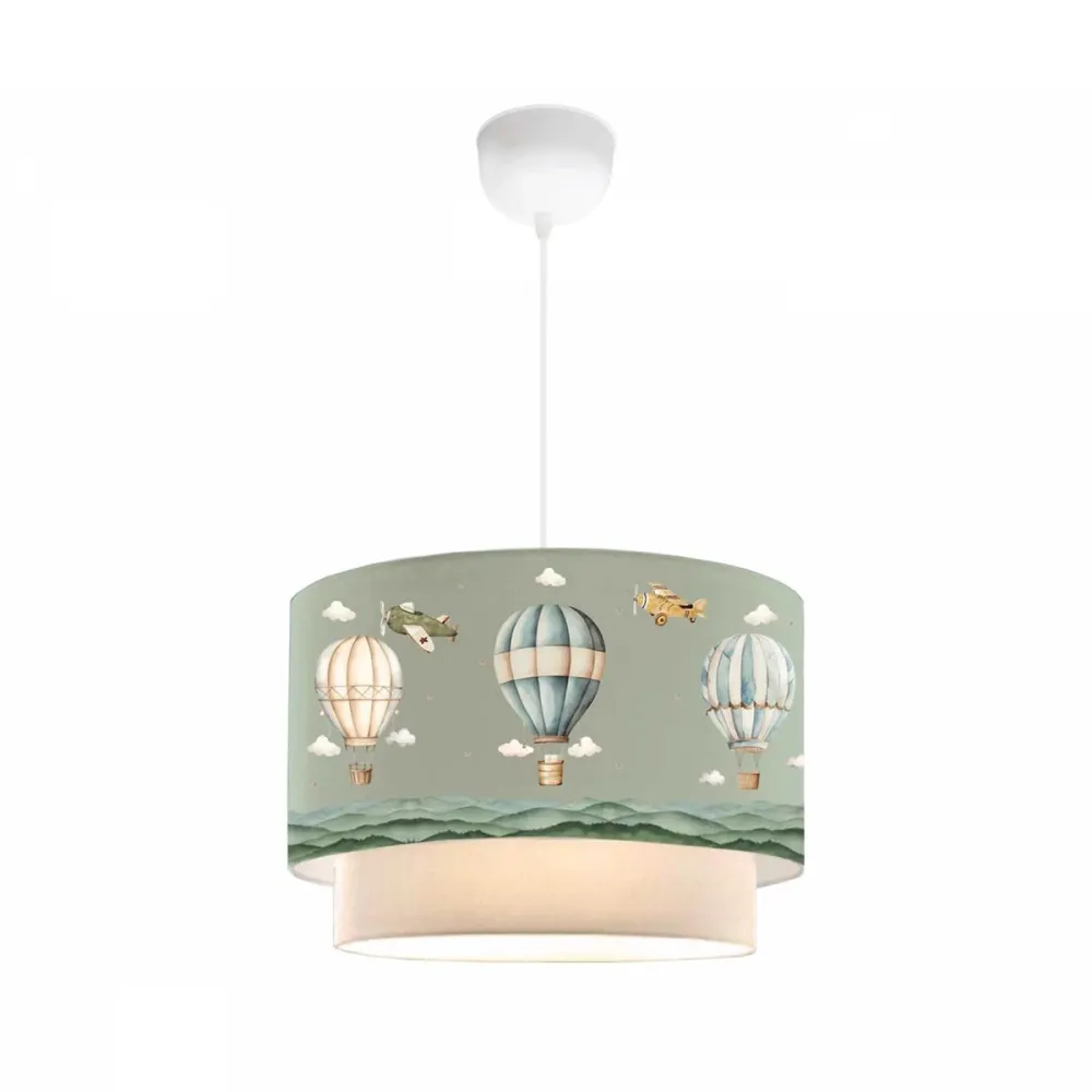 GLOBOSTAR® BALLON 204-0120 Παιδικό Κρεμαστό Φωτιστικό Οροφής με Ντουί 1 x E27 AC 220-240V IP20 - Πολύχρωμο - Μ30 x Π30 x Υ20cm