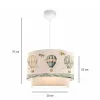 GLOBOSTAR® BALLON 204-0121 Παιδικό Κρεμαστό Φωτιστικό Οροφής με Ντουί 1 x E27 AC 220-240V IP20 - Πολύχρωμο - Μ30 x Π30 x Υ20cm