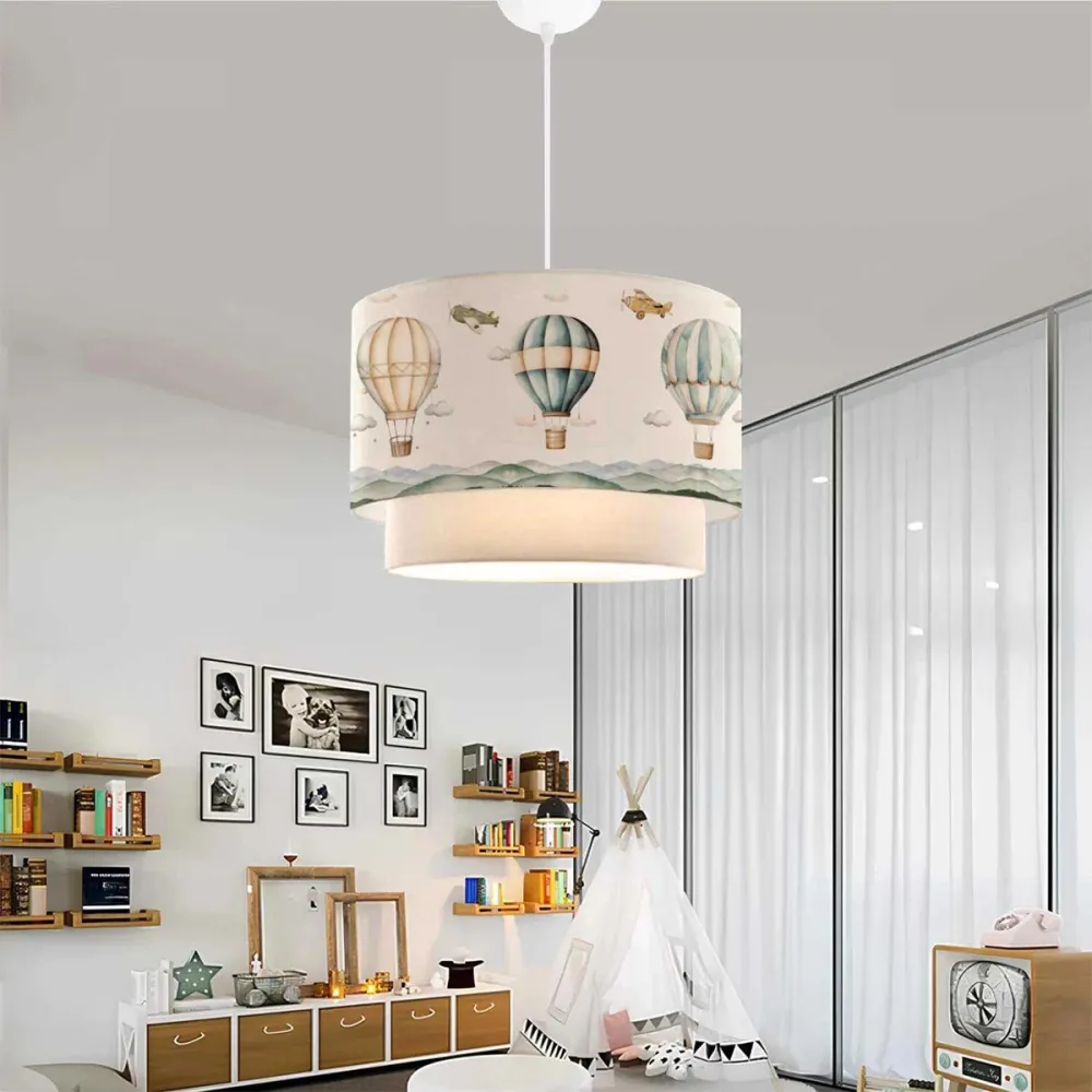 GLOBOSTAR® BALLON 204-0121 Παιδικό Κρεμαστό Φωτιστικό Οροφής με Ντουί 1 x E27 AC 220-240V IP20 - Πολύχρωμο - Μ30 x Π30 x Υ20cm