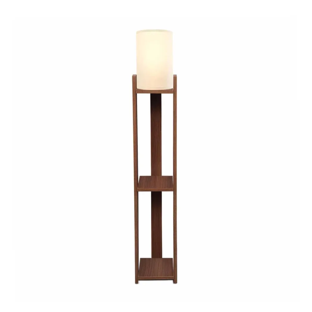 GLOBOSTAR® VENTORA 204-0125 Μοντέρνο Επιδαπέδιο Φωτιστικό με Ντουί 1 x E27 AC 220-240V IP20 - Καφέ & Μπεζ - Μ20 x Π20 x Υ142cm