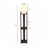 GLOBOSTAR® VENTORA 204-0126 Μοντέρνο Επιδαπέδιο Φωτιστικό με Ντουί 1 x E27 AC 220-240V IP20 - Καφέ & Μπεζ - Μ20 x Π20 x Υ142cm