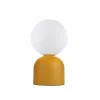 GLOBOSTAR® MAGIC 204-0131 Μοντέρνο Επιτραπέζιο Φωτιστικό Πορτατίφ με Ντουί 1 x E14 AC 220-240V IP20 - Κίτρινο & Λευκό - Μ15 x Π15 x Υ28cm