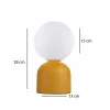 GLOBOSTAR® MAGIC 204-0131 Μοντέρνο Επιτραπέζιο Φωτιστικό Πορτατίφ με Ντουί 1 x E14 AC 220-240V IP20 - Κίτρινο & Λευκό - Μ15 x Π15 x Υ28cm