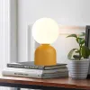 GLOBOSTAR® MAGIC 204-0131 Μοντέρνο Επιτραπέζιο Φωτιστικό Πορτατίφ με Ντουί 1 x E14 AC 220-240V IP20 - Κίτρινο & Λευκό - Μ15 x Π15 x Υ28cm