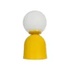 GLOBOSTAR® MAGIC 204-0131 Μοντέρνο Επιτραπέζιο Φωτιστικό Πορτατίφ με Ντουί 1 x E14 AC 220-240V IP20 - Κίτρινο & Λευκό - Μ15 x Π15 x Υ28cm