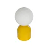 GLOBOSTAR® MAGIC 204-0131 Μοντέρνο Επιτραπέζιο Φωτιστικό Πορτατίφ με Ντουί 1 x E14 AC 220-240V IP20 - Κίτρινο & Λευκό - Μ15 x Π15 x Υ28cm