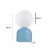 GLOBOSTAR® MAGIC 204-0133 Μοντέρνο Επιτραπέζιο Φωτιστικό Πορτατίφ με Ντουί 1 x E14 AC 220-240V IP20 - Μπλε & Λευκό - Μ15 x Π15 x Υ28cm