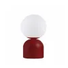 GLOBOSTAR® MAGIC 204-0135 Μοντέρνο Επιτραπέζιο Φωτιστικό Πορτατίφ με Ντουί 1 x E14 AC 220-240V IP20 - Κόκκινο & Λευκό - Μ15 x Π15 x Υ28cm