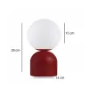 GLOBOSTAR® MAGIC 204-0135 Μοντέρνο Επιτραπέζιο Φωτιστικό Πορτατίφ με Ντουί 1 x E14 AC 220-240V IP20 - Κόκκινο & Λευκό - Μ15 x Π15 x Υ28cm