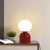 GLOBOSTAR® MAGIC 204-0135 Μοντέρνο Επιτραπέζιο Φωτιστικό Πορτατίφ με Ντουί 1 x E14 AC 220-240V IP20 - Κόκκινο & Λευκό - Μ15 x Π15 x Υ28cm