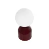 GLOBOSTAR® MAGIC 204-0135 Μοντέρνο Επιτραπέζιο Φωτιστικό Πορτατίφ με Ντουί 1 x E14 AC 220-240V IP20 - Κόκκινο & Λευκό - Μ15 x Π15 x Υ28cm