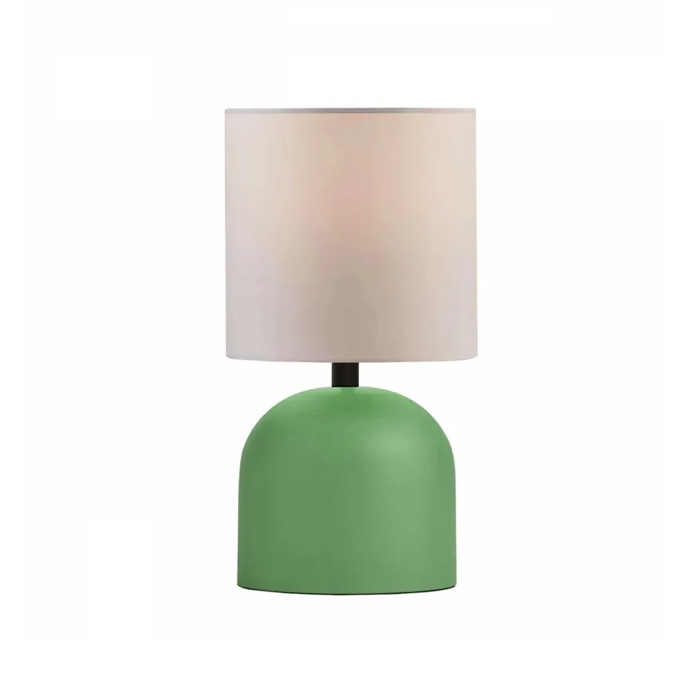 GLOBOSTAR® LOREN 204-0136 Μοντέρνο Επιτραπέζιο Φωτιστικό Πορτατίφ με Ντουί 1 x E14 AC 220-240V IP20 - Πράσινο & Μπεζ - Μ15,5 x Π15,5 x Υ33cm