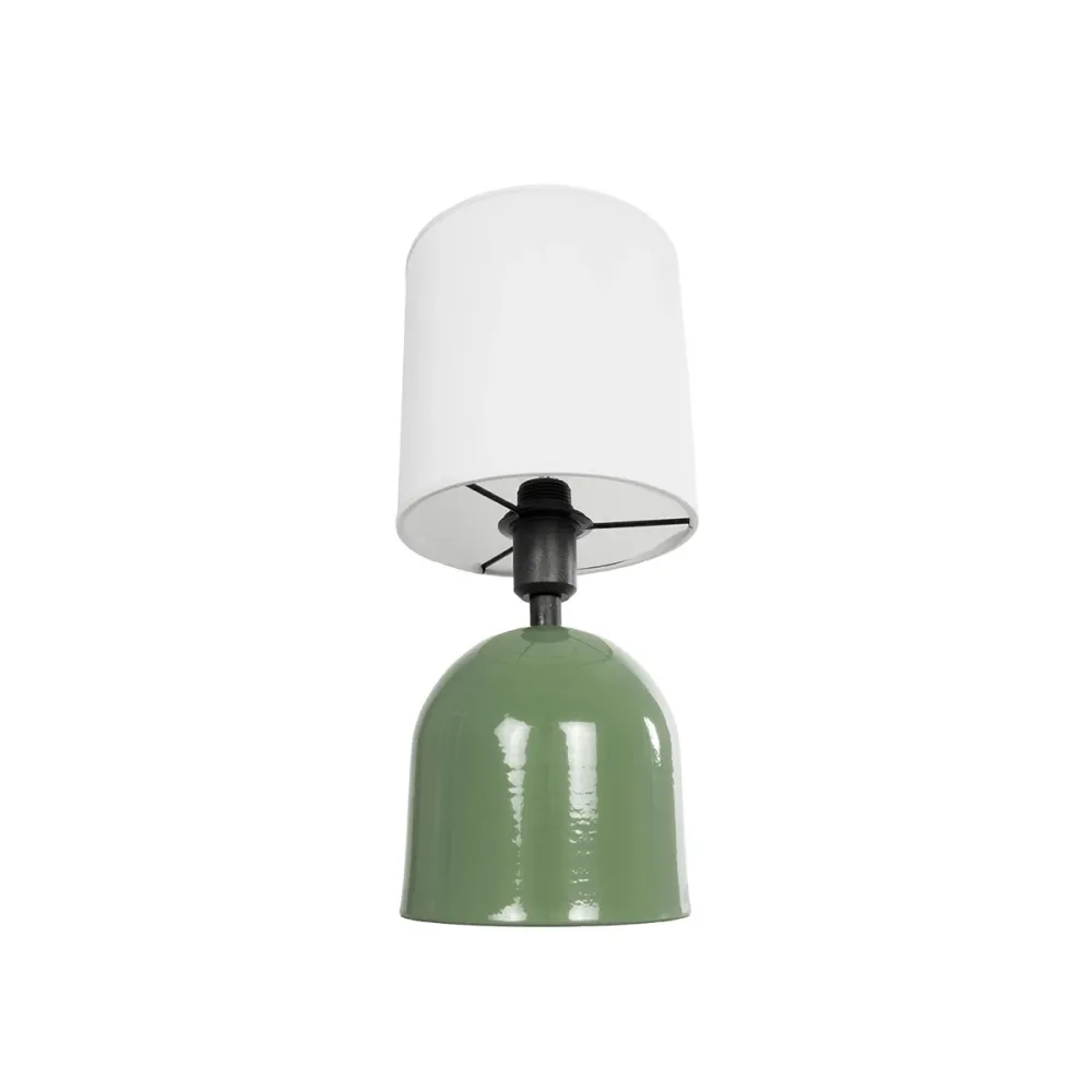 GLOBOSTAR® LOREN 204-0136 Μοντέρνο Επιτραπέζιο Φωτιστικό Πορτατίφ με Ντουί 1 x E14 AC 220-240V IP20 - Πράσινο & Μπεζ - Μ15,5 x Π15,5 x Υ33cm