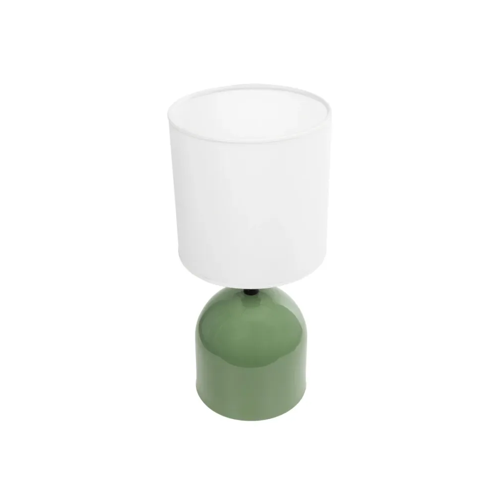 GLOBOSTAR® LOREN 204-0136 Μοντέρνο Επιτραπέζιο Φωτιστικό Πορτατίφ με Ντουί 1 x E14 AC 220-240V IP20 - Πράσινο & Μπεζ - Μ15,5 x Π15,5 x Υ33cm