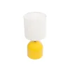 GLOBOSTAR® LOREN 204-0137 Μοντέρνο Επιτραπέζιο Φωτιστικό Πορτατίφ με Ντουί 1 x E14 AC 220-240V IP20 - Κίτρινο & Μπεζ - Μ15,5 x Π15,5 x Υ33cm