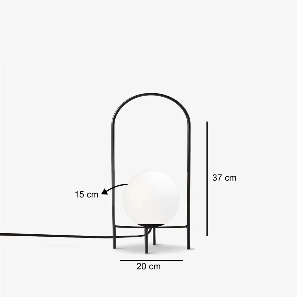 GLOBOSTAR® SPIDY 204-0139 Μοντέρνο Επιτραπέζιο Φωτιστικό Πορτατίφ με Ντουί 1 x E14 AC 220-240V IP20 - Μαύρο & Λευκό - Μ22 x Π20 x Υ38cm