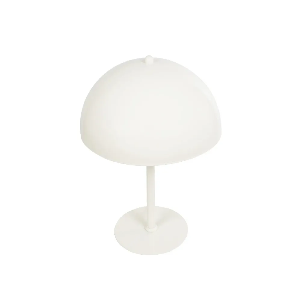 GLOBOSTAR® GASCEIO 204-0140 Μοντέρνο Επιτραπέζιο Φωτιστικό Πορτατίφ με Ντουί 1 x E27 AC 220-240V IP20 - Μπεζ - Μ25 x Π25 x Υ37cm