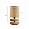 GLOBOSTAR® KLOO 204-0143 Boho Επιτραπέζιο Φωτιστικό Πορτατίφ με Ντουί 1 x E14 AC 220-240V IP20 - Καφέ & Μπεζ - Μ15 x Π15 x Υ35cm