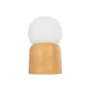GLOBOSTAR® BOARD 204-0144 Μοντέρνο Επιτραπέζιο Φωτιστικό Πορτατίφ με Ντουί 1 x E14 AC 220-240V IP20 - Μπεζ & Λευκό - Μ15 x Π15 x Υ24cm