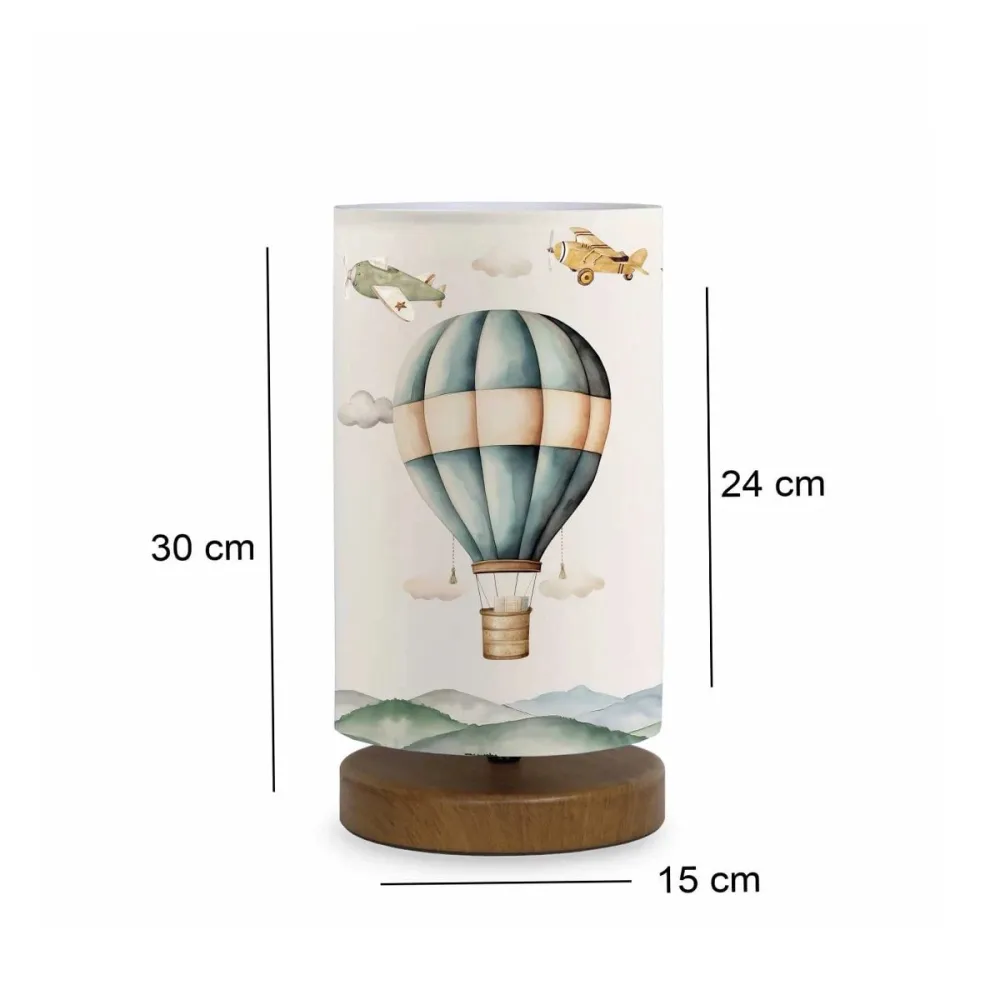 GLOBOSTAR® BALLON 204-0145 Παιδικό Επιτραπέζιο Φωτιστικό Πορτατίφ με Ντουί 1 x E14 AC 220-240V IP20 - Πολύχρωμο - Μ15 x Π15 x Υ30cm