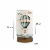 GLOBOSTAR® BALLON 204-0145 Παιδικό Επιτραπέζιο Φωτιστικό Πορτατίφ με Ντουί 1 x E14 AC 220-240V IP20 - Πολύχρωμο - Μ15 x Π15 x Υ30cm