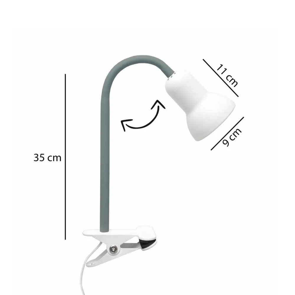 GLOBOSTAR® TAVOLO 204-0152 Παιδικό Επιτραπέζιο Φωτιστικό Πορτατίφ με Ντουί 1 x E14 AC 220-240V IP20 - Πράσινο & Λευκό - Μ11 x Π9 x Υ35cm