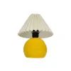GLOBOSTAR® LISBON 204-0155 Μοντέρνο Επιτραπέζιο Φωτιστικό Πορτατίφ με Ντουί 1 x E27 AC 220-240V IP20 - Κίτρινο & Μπεζ - Μ24 x Π24 x Υ28cm