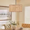 GLOBOSTAR® POMEGRANDE 204-0157 Boho Κρεμαστό Φωτιστικό Οροφής με Ντουί 1 x E27 AC 220-240V IP20 - Μπεζ - Μ31 x Π31 x Υ18cm