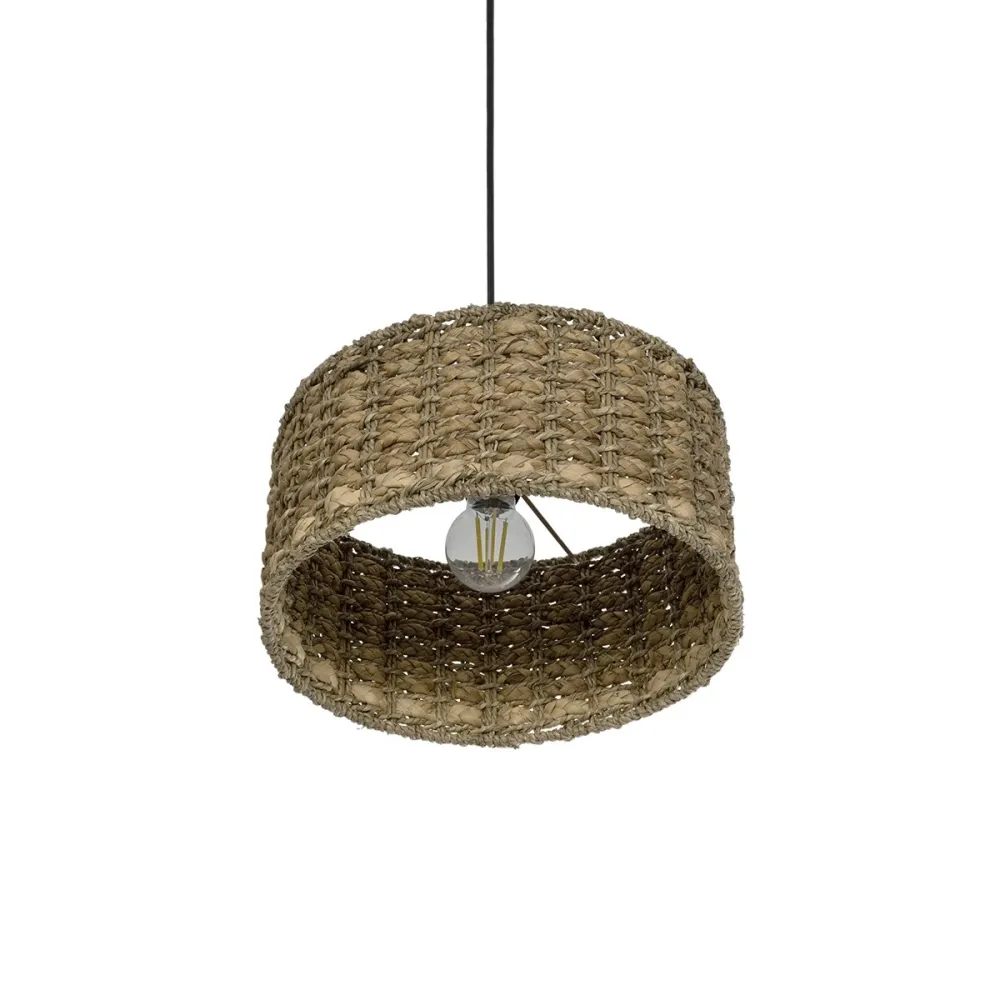 GLOBOSTAR® POMEGRANDE 204-0157 Boho Κρεμαστό Φωτιστικό Οροφής με Ντουί 1 x E27 AC 220-240V IP20 - Μπεζ - Μ31 x Π31 x Υ18cm